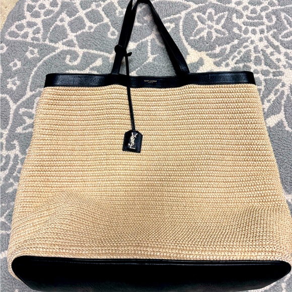 Saint Laurent Handbags - Saint Laurent Patti Large Raffia Tote for sale!